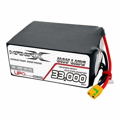 400Wh/Kg Solid-Nodwch Lipo 12S-44.4V 33,000mAh 5C Drone/ UAV/eVTOL/Batri Aml-Rotorau